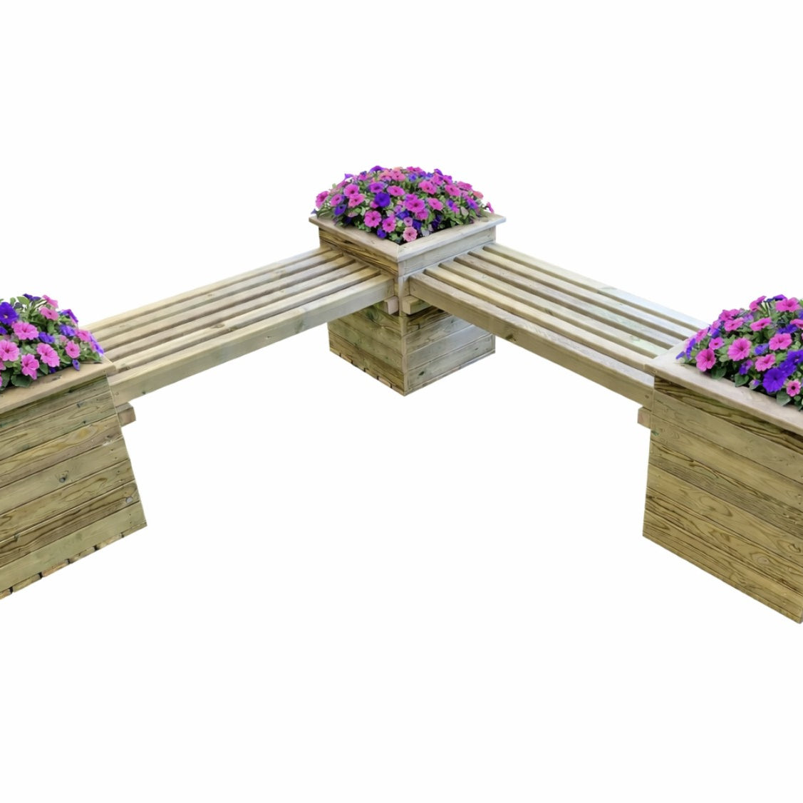 corner planter bench