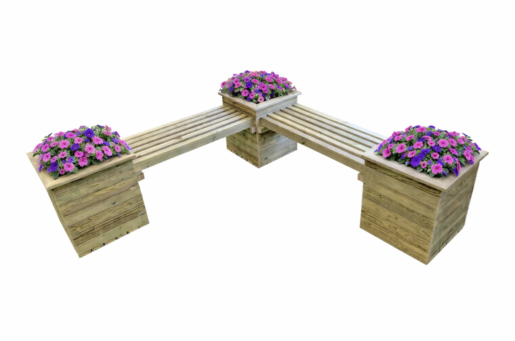 corner planter bench
