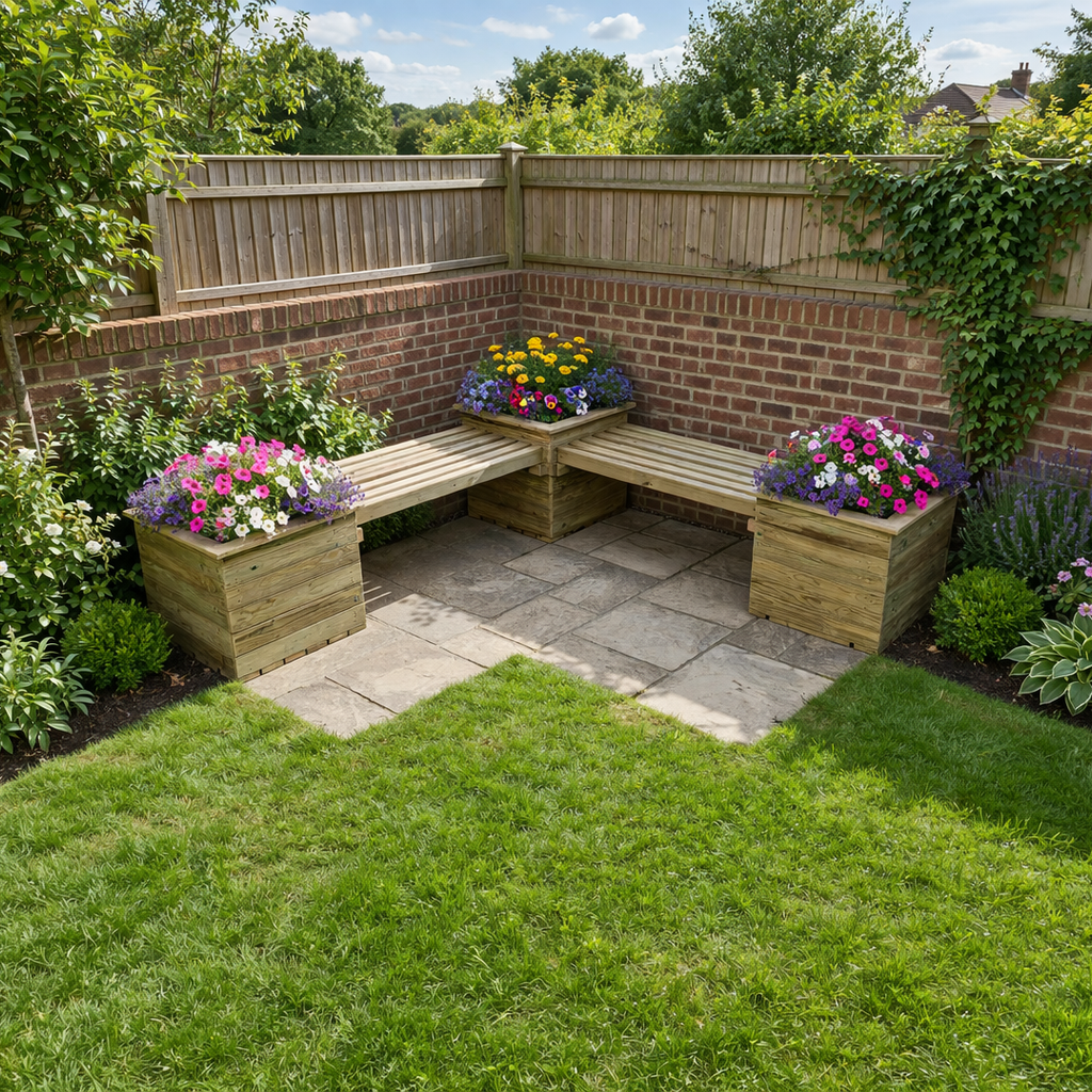 corner bench plante
