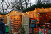 2.4m x 2m walk-in timber market chalet with barn doors