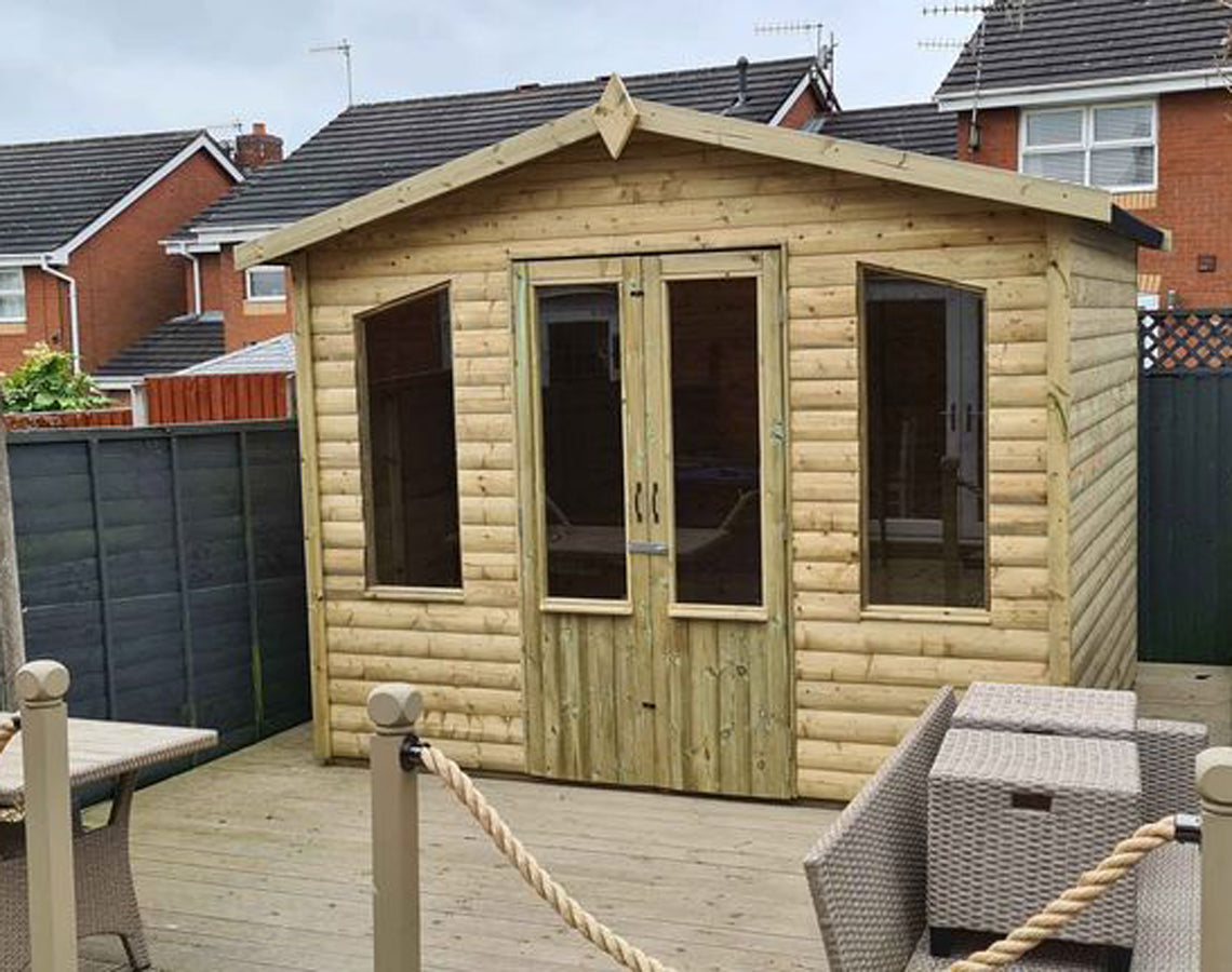 10ft x 8ft Chatsworth timber summerhouse