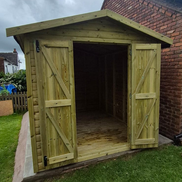 Interior of heavy duty 10ft x 8ft timber garden shed