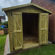 Interior of heavy duty 10ft x 8ft timber garden shed