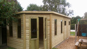 Large corner summerhouse shed combination garden building
