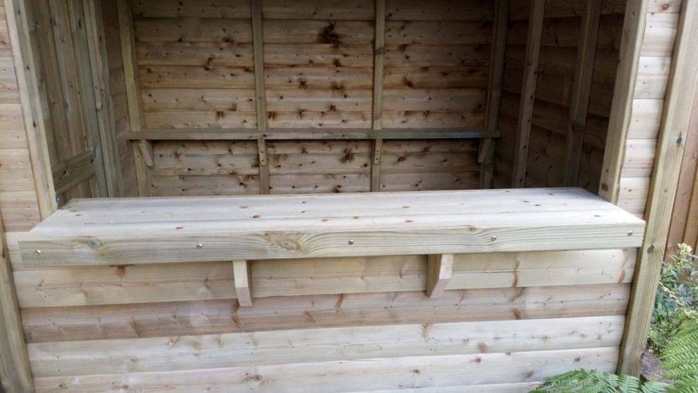 Pressure-treated outdoor garden bar building