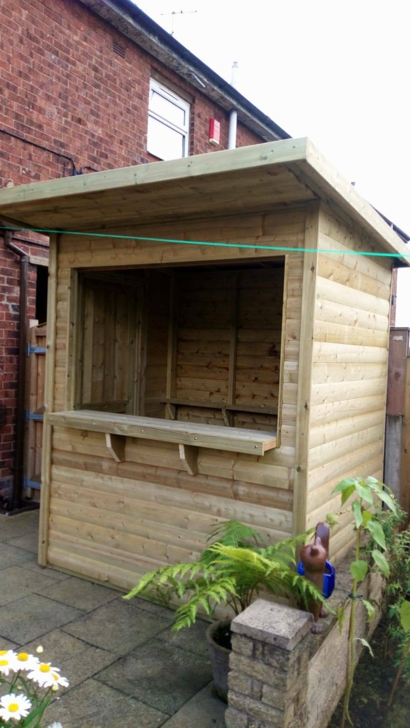 6x4.5 garden bar with removable serving shelf