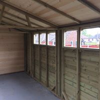 Heavy duty 20x10 wooden garage with loglap cladding