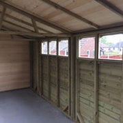 Heavy duty 20x10 wooden garage with loglap cladding