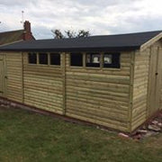 20x10 timber garage exterior with apex roof
