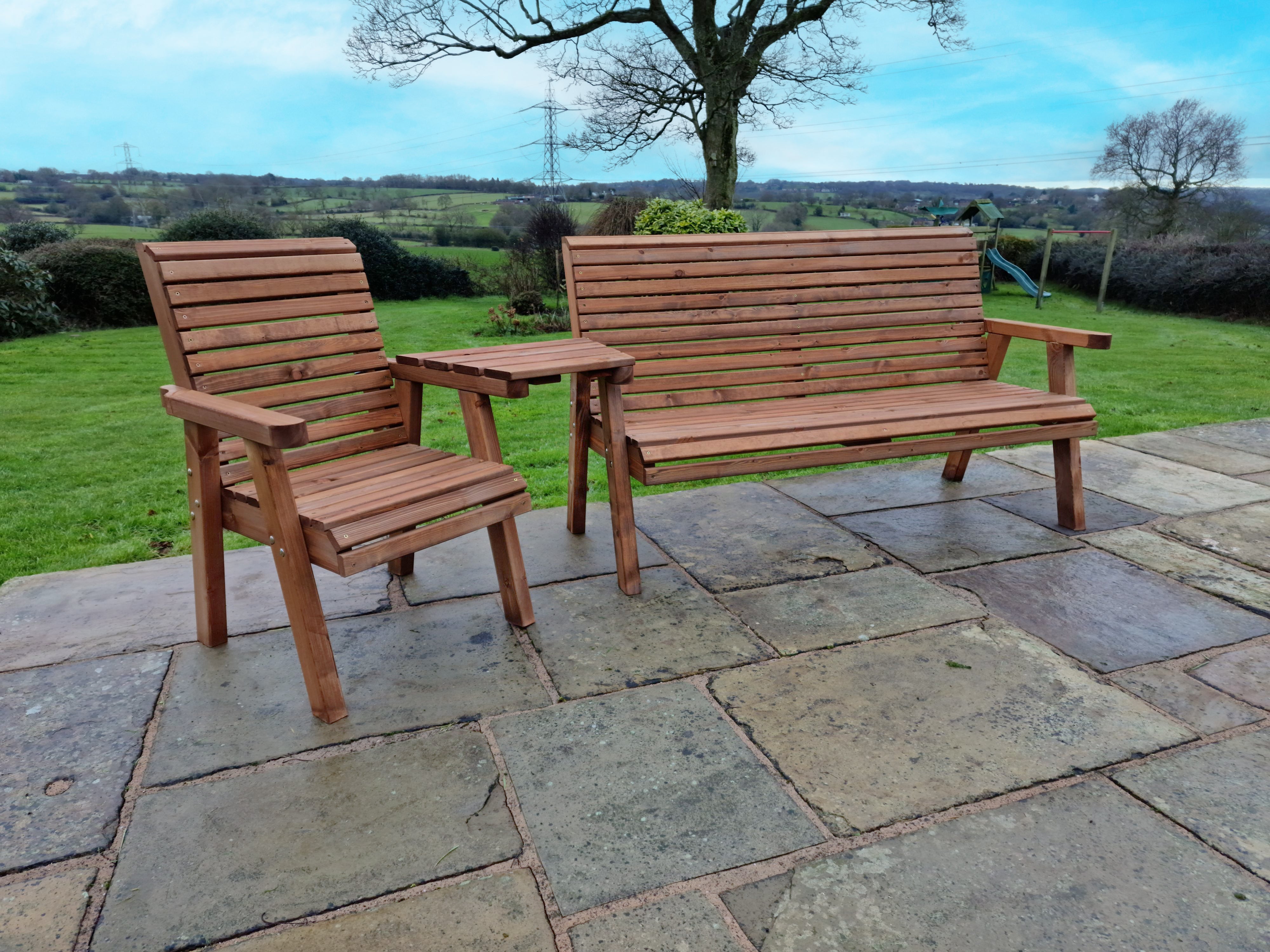 Brown Bench Set