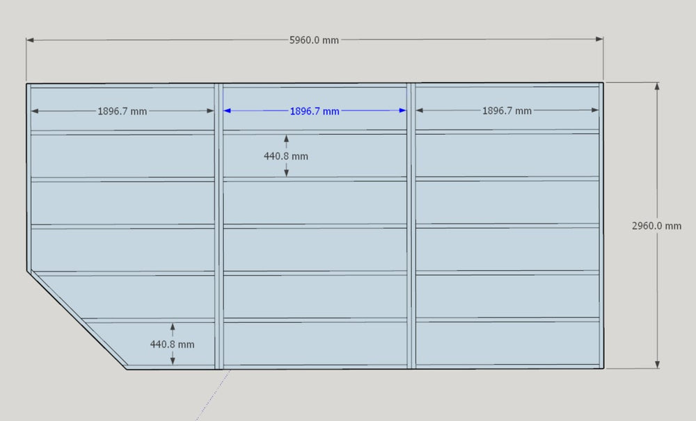 20ft x 10ft corner summerhouse and shed floor plan