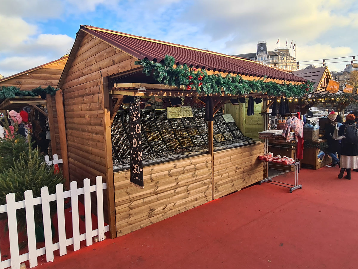4m x 2m Edinburgh timber Christmas market chalet