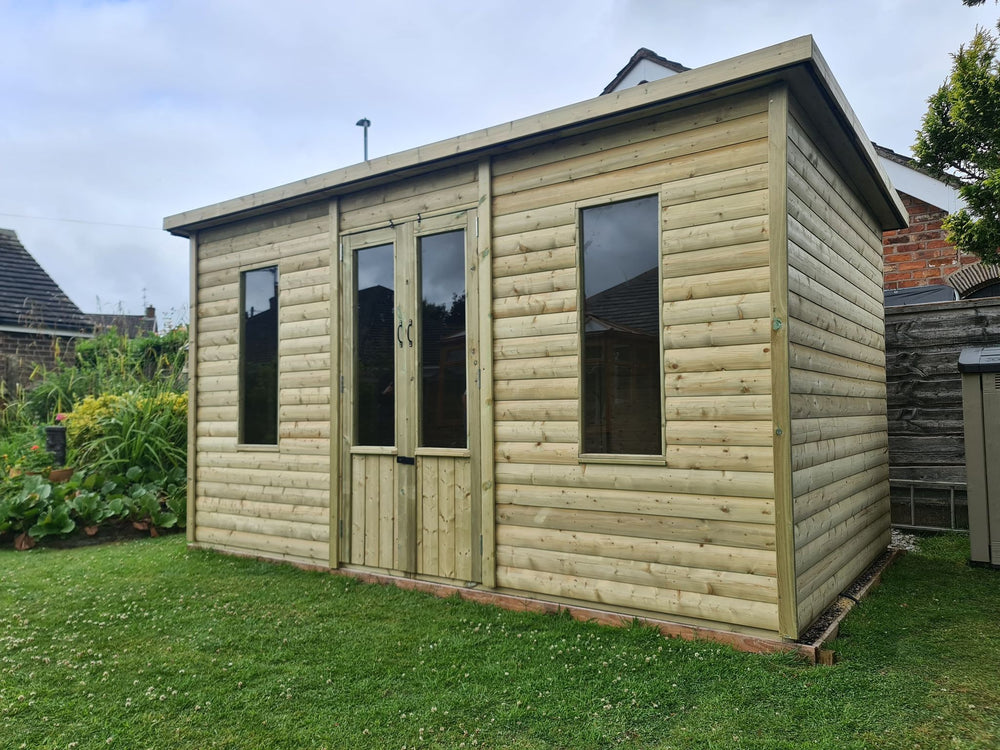 Bakewell timber summerhouse in garden