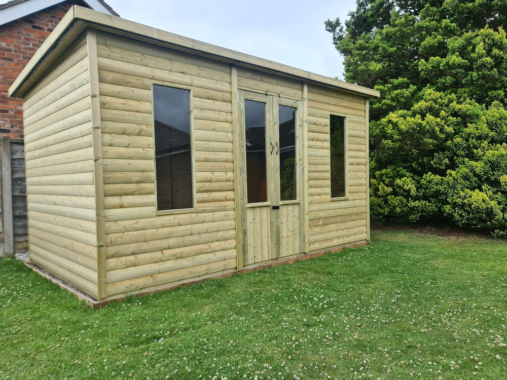 Bakewell summerhouse double doors and windows