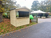 2.4m x 2m timber Christmas market chalet