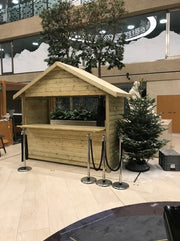 Indoor Christmas market chalet for seasonal retail