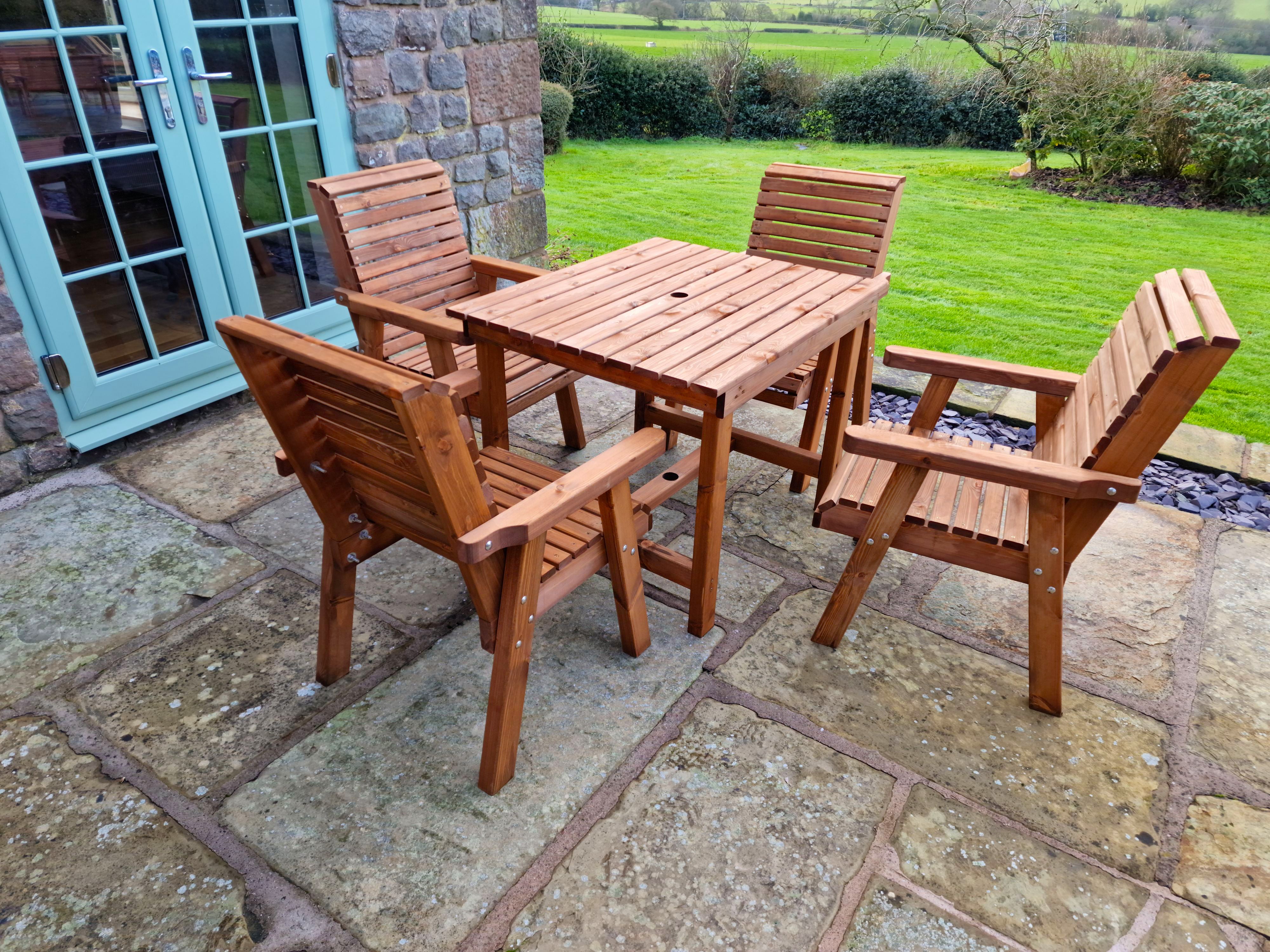 Brown Outdoor Furniture VALLEY 4 SEATER SQUARE 4XC