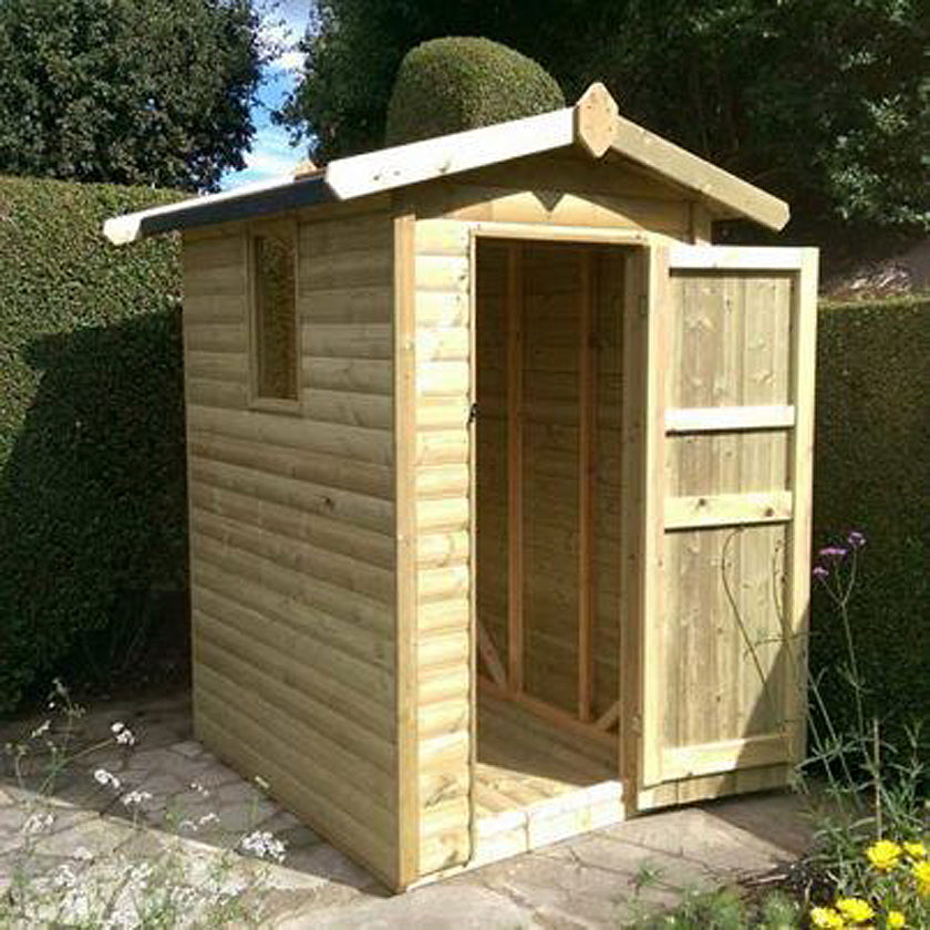 4x6 pressure treated apex garden shed with side window