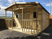 20ft x 12ft heavy-duty pressure-treated timber log cabin