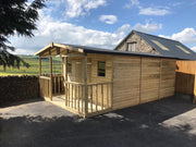 Pressure-treated 20ft x 12ft log cabin exterior