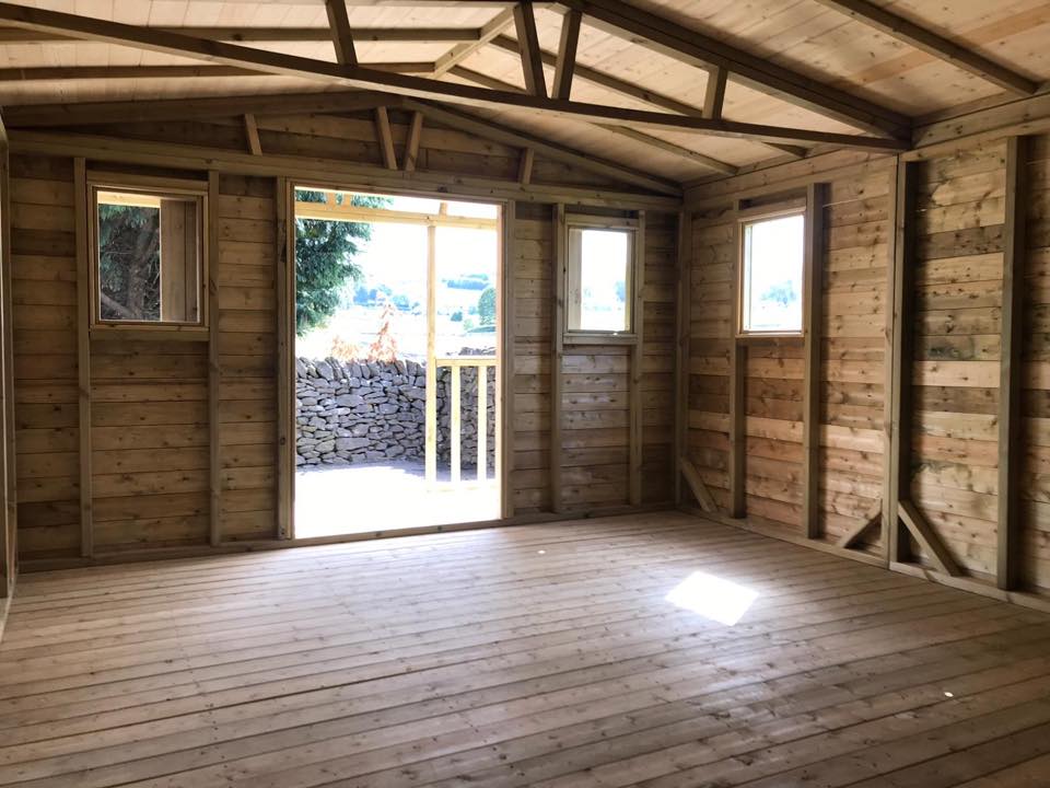 Large 20x12 timber log cabin garden building