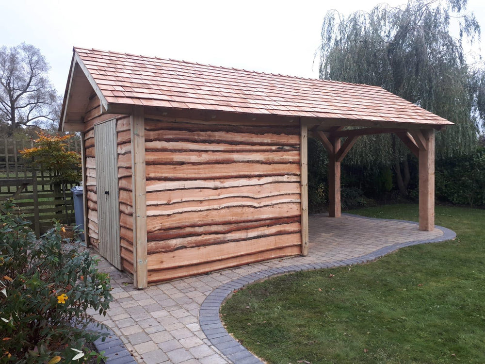Heavy-duty larch gazebo and shed combination building