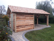 Heavy-duty larch gazebo and shed combination building