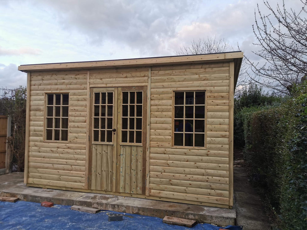 Large timber Georgian summerhouse garden building