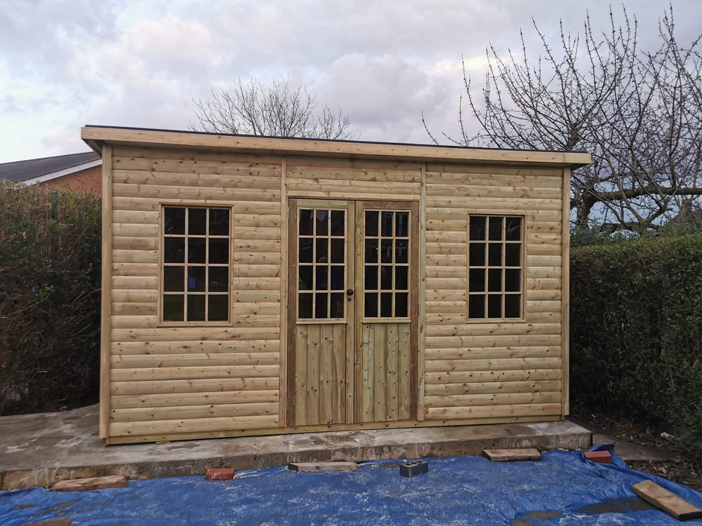Traditional Georgian-style pressure-treated summerhouse