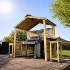 Wooden BBQ hut
