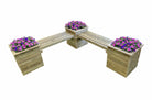 corner planter bench