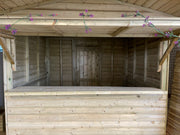 Wooden event chalet for retail and food trading