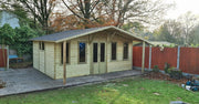 Grand 18ft x 14ft pressure-treated timber log cabin