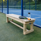 Wooden padel or tennis bench