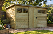 Heavy Duty Pent Shed – Large Central Door
