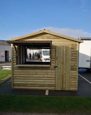 3m x 2.4m double hatch timber market chalet