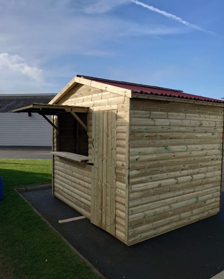 Double hatch Christmas market chalet for event trading
