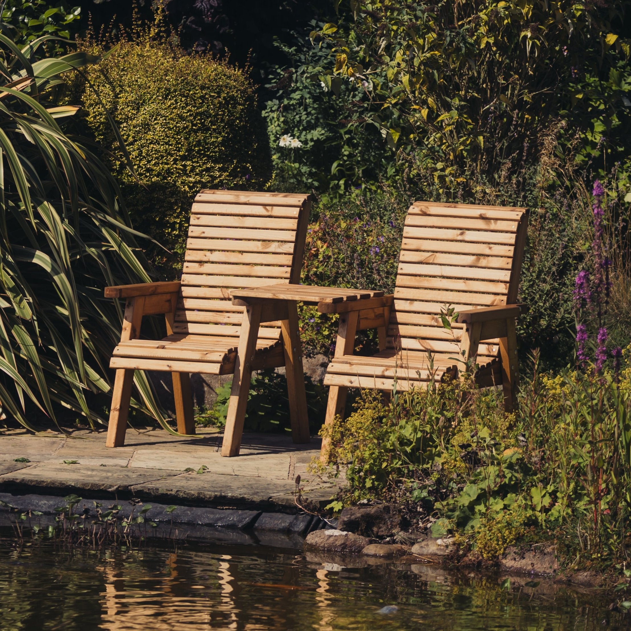 VALLEY LOVESEAT - STRAIGHT TRAY – Churnet Valley Garden Furniture