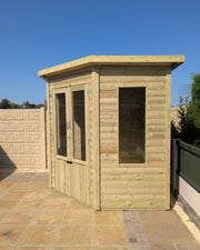 Glossop corner summerhouse garden view