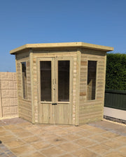 Glossop pressure-treated corner summerhouse