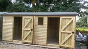 Abbey heavy duty double timber shed exterior
