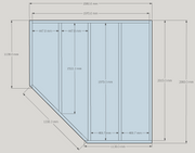 Glossop 7ft x 7ft corner summerhouse floor plan