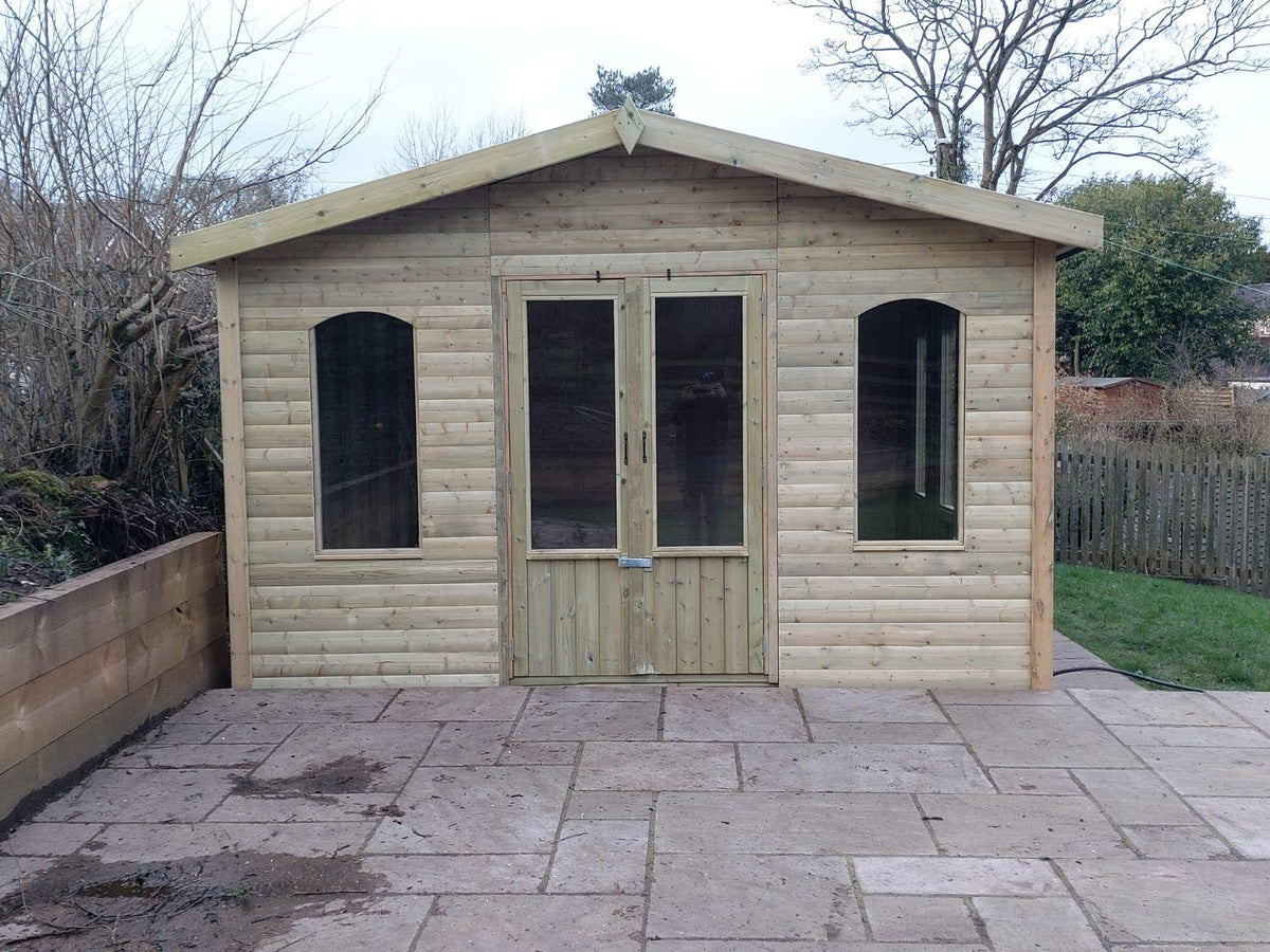 Large pressure-treated Dovedale timber garden building