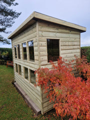 5x8 potting shed exterior with glazing