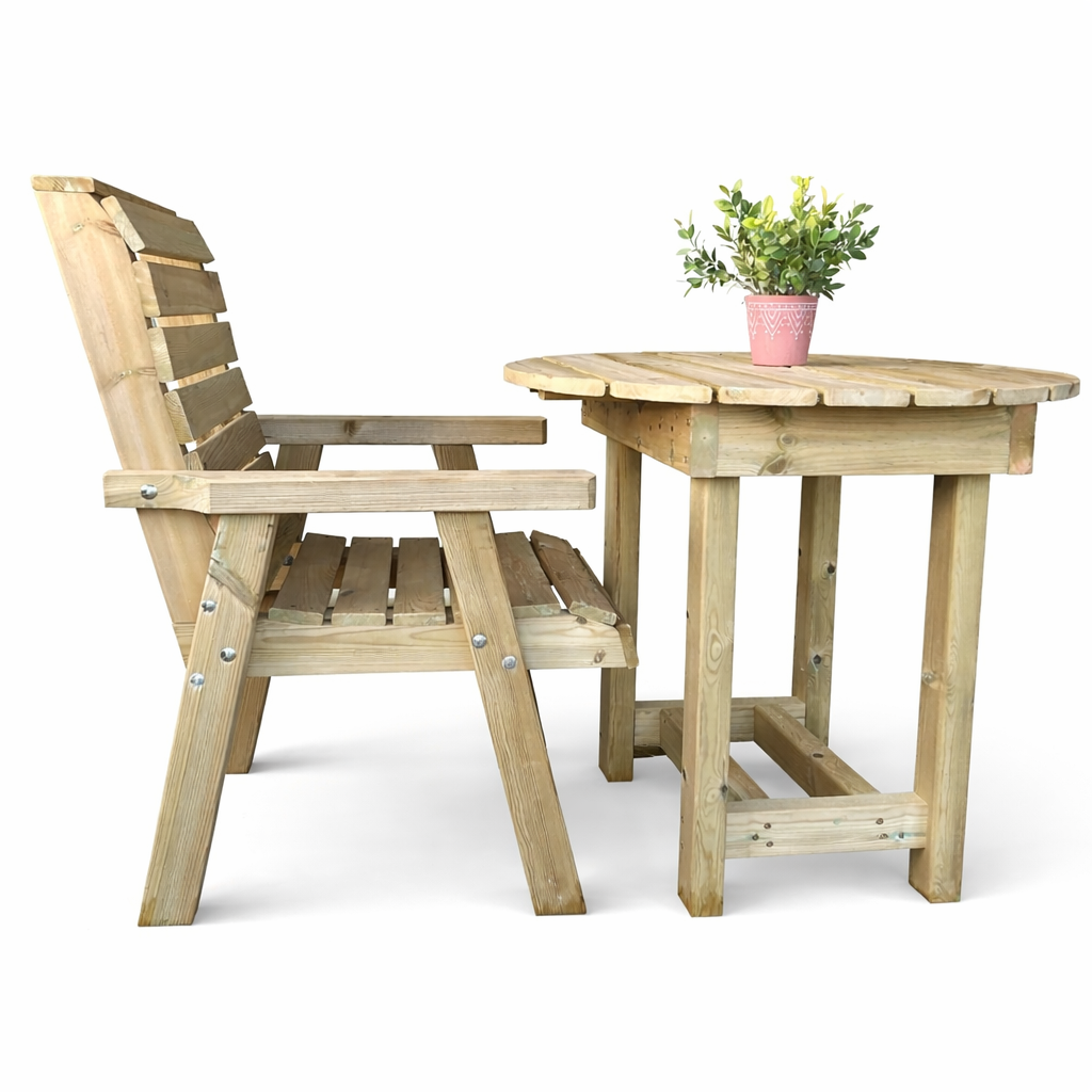 Wooden bistro set