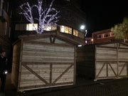 Wooden event chalet for seasonal retail